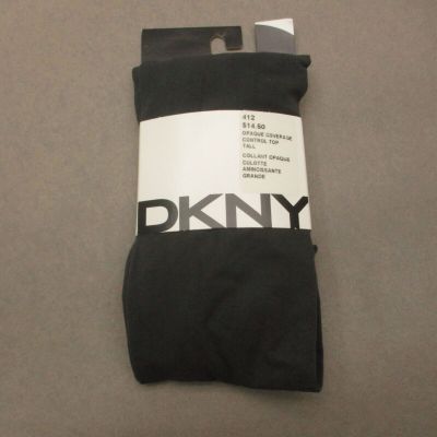 NWT DKNY Size LT Womens Gray Stretch Opaque Coverage Control Top Stockings 1B